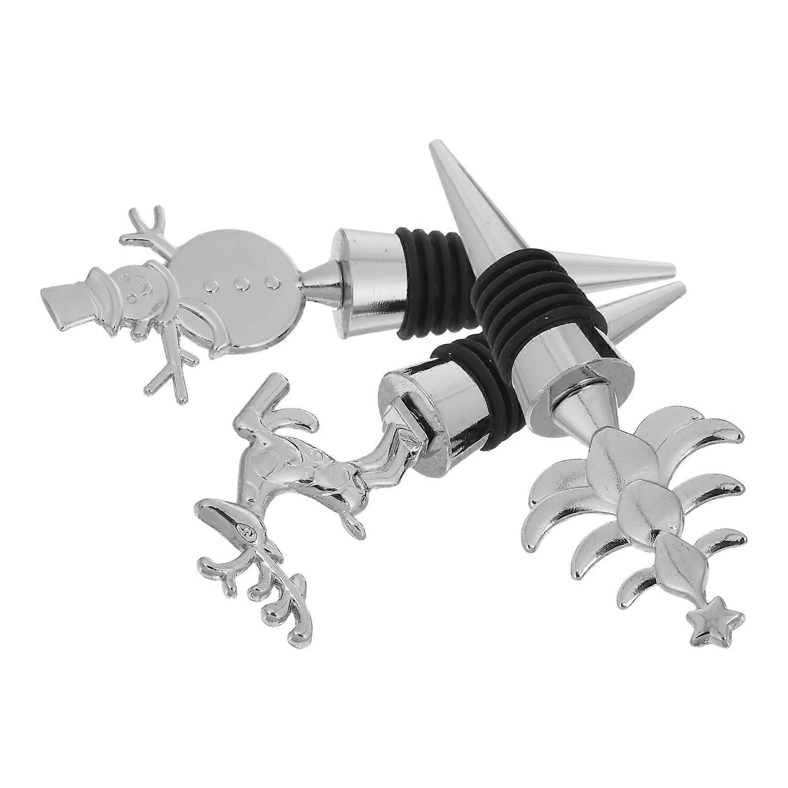 Metal for Holidays Christmas Decorative Plug 3Pcs