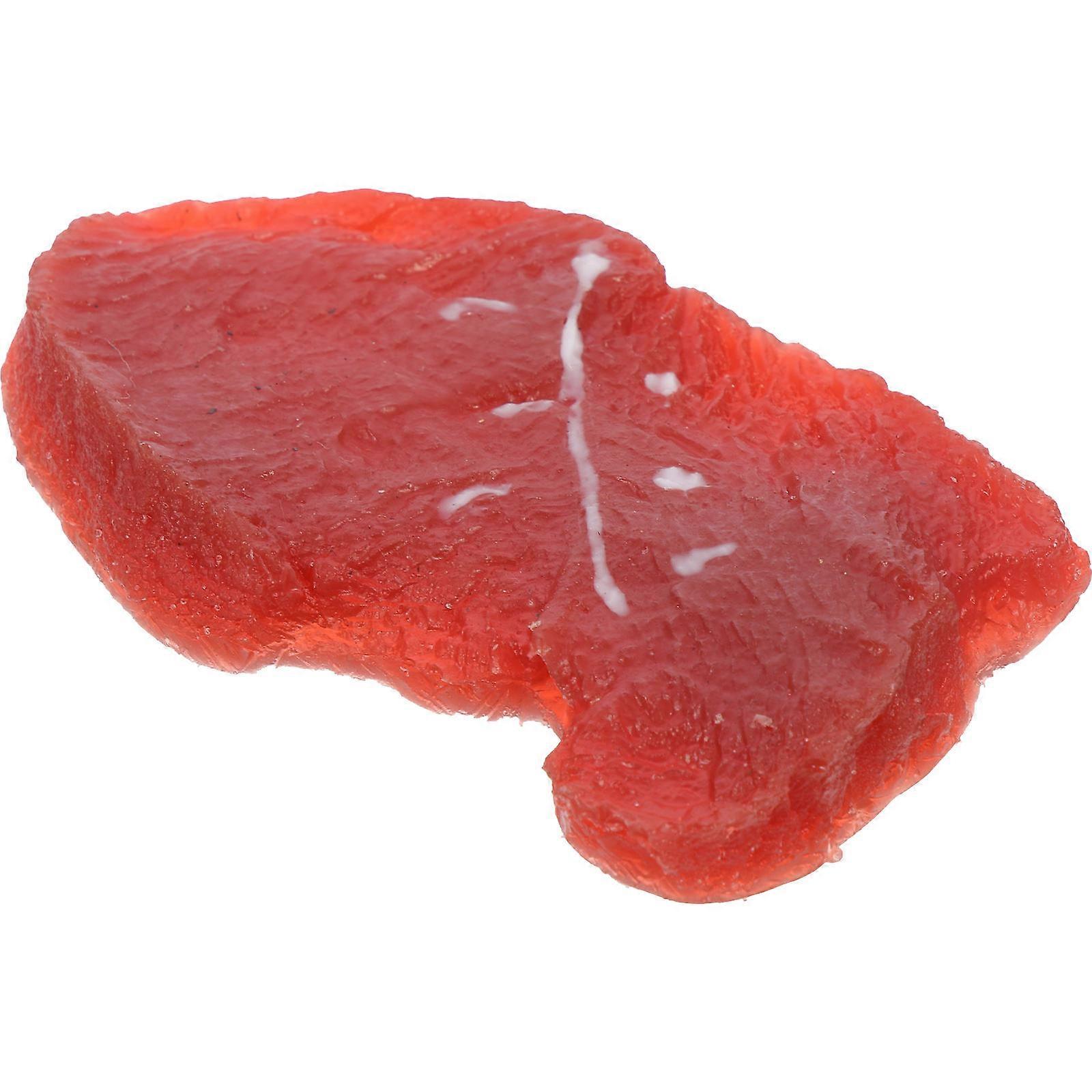 Realistic Artificial Beef 5Pcs Fake Slices for Play Food and Display