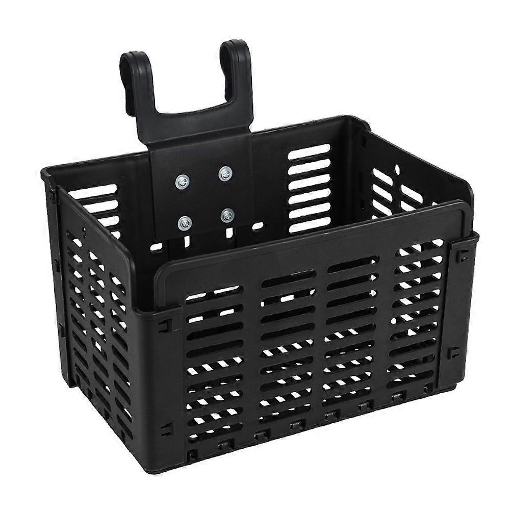 Foldable Bike Basket Plastic Frame Durable Storage For Bicycles Versatile Accessory For Riding Adventures