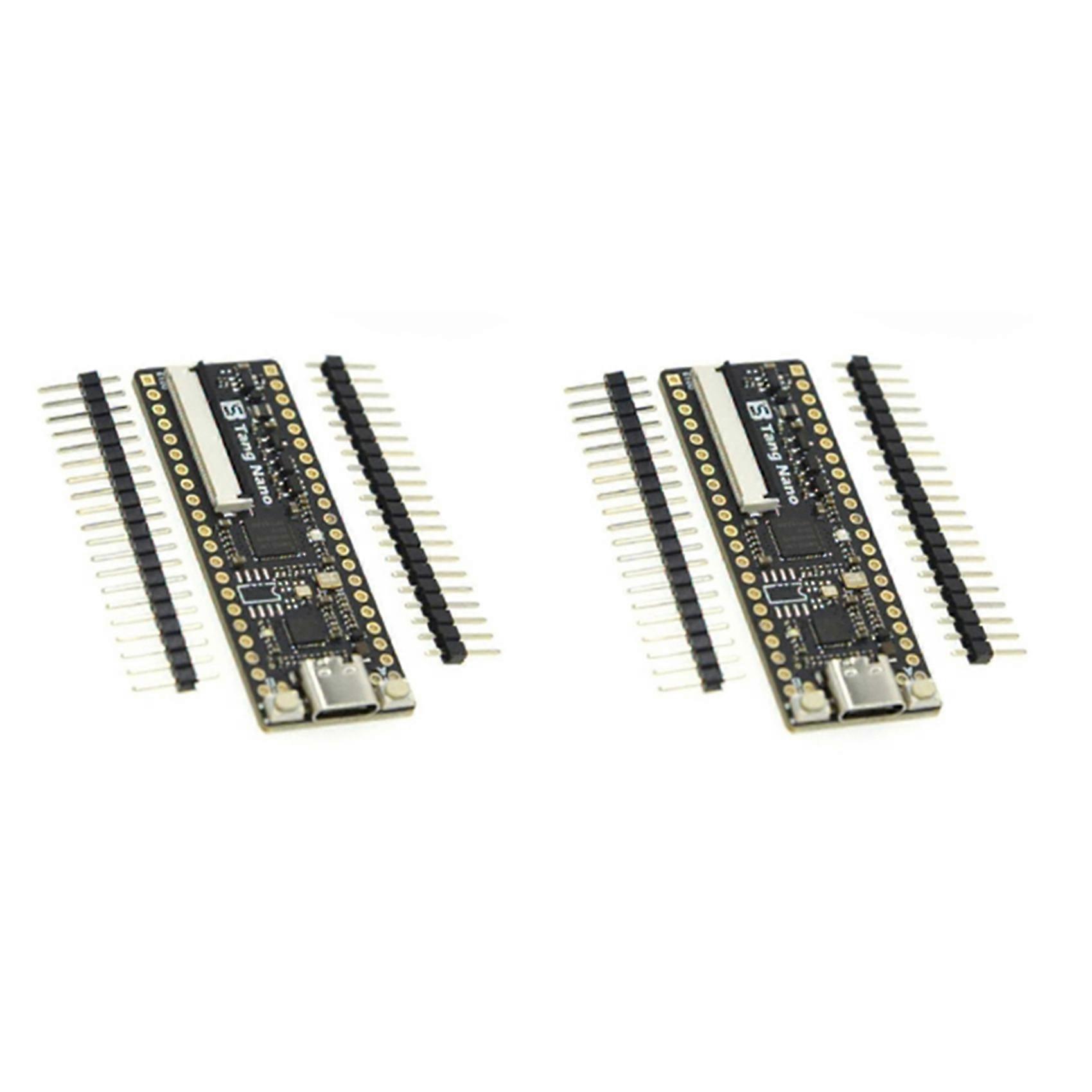 2Pcs Tang Nano Minimalist FPGA Development Board Straight Insert Breadboard Tang Nano 1K Development Board