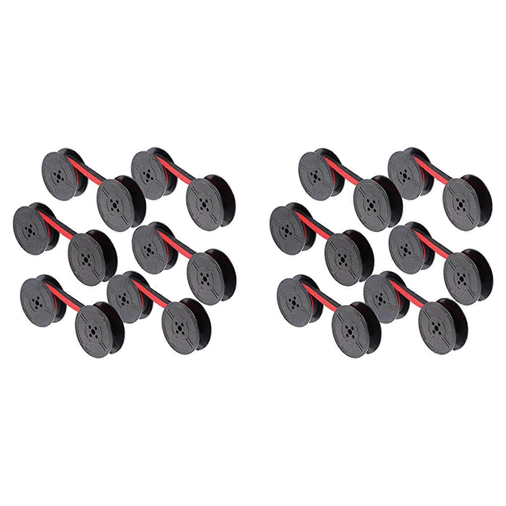 12Pack Typewriter Ribbon Twin Spool Typewriter Ribbon Red And Black Twin Spool Replacement Pack for Most Typewriter