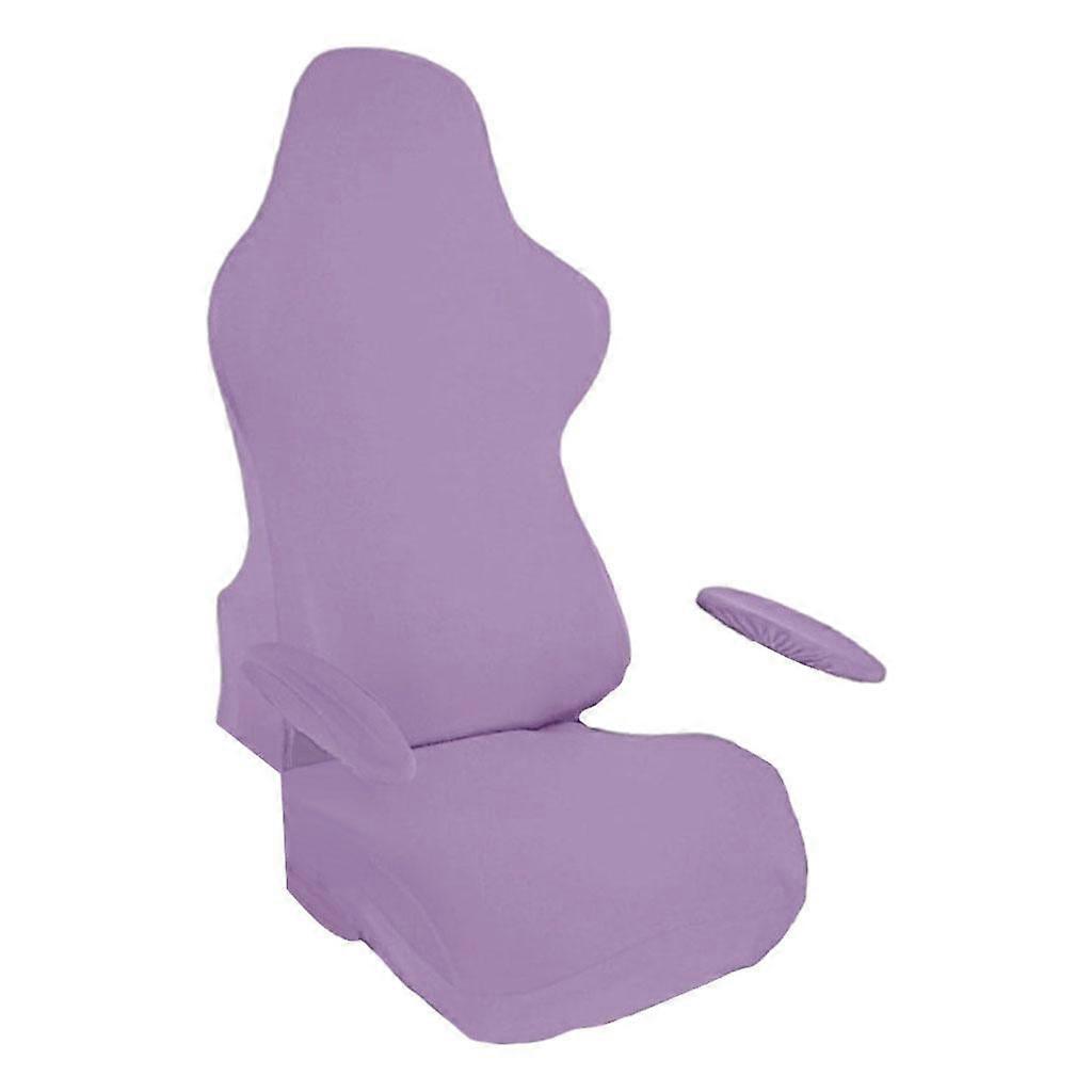 Stretch Gaming Chair Cover Solid Color Washable Ergonomic Polyester Dustproof light