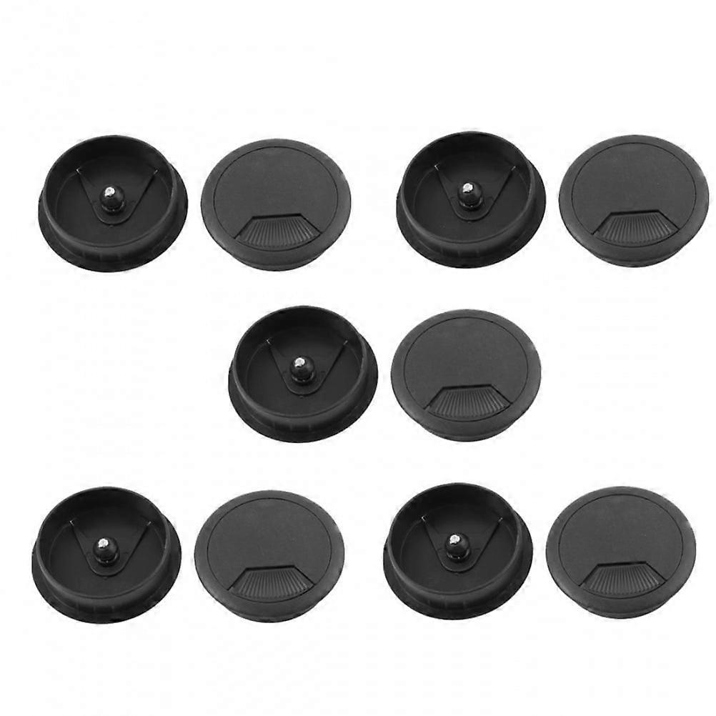 10 Pcs The Wire Hole Cover Cable Round Computer Management