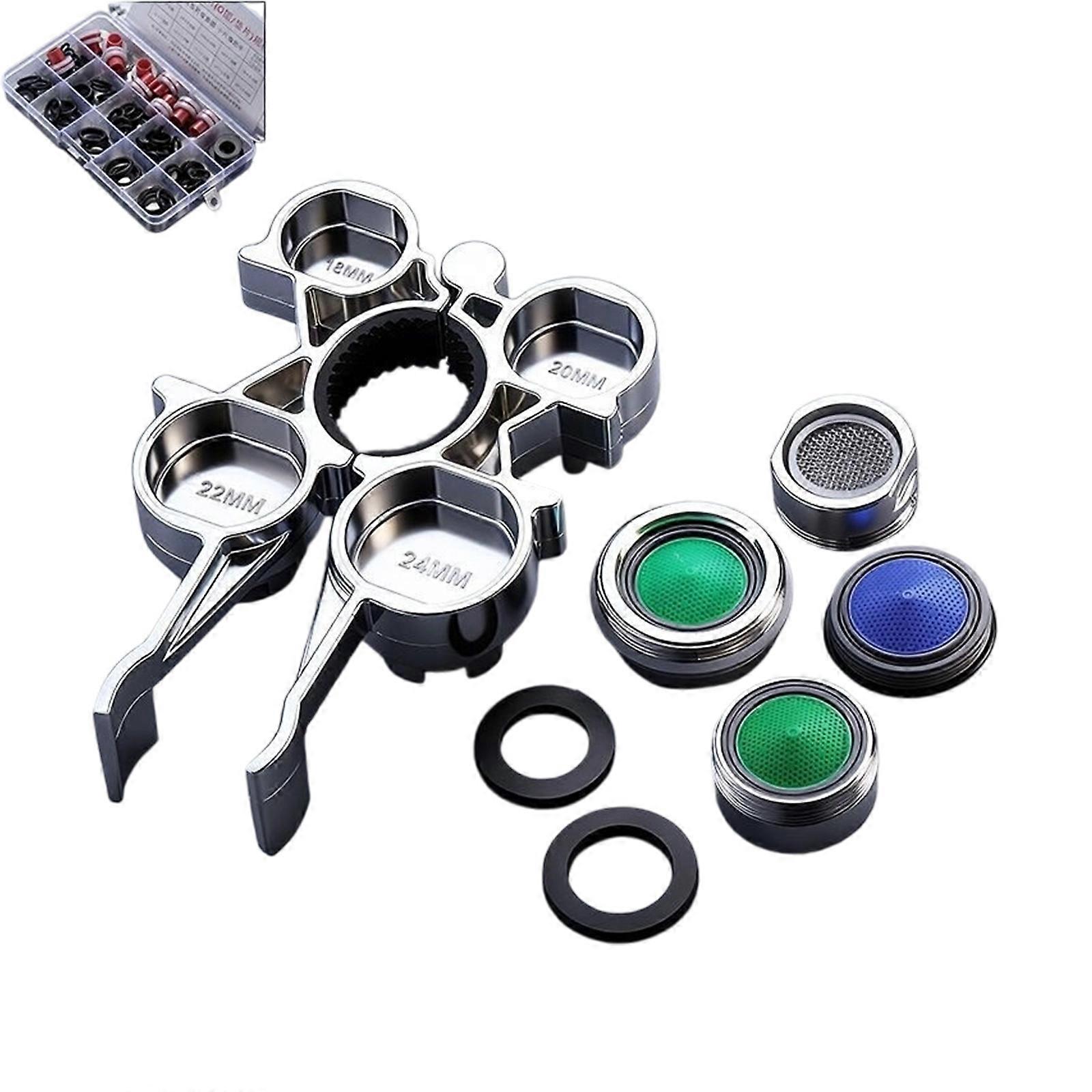 Sink Faucet Aerator Replacement Inserts Splash Proof Tap Bubblers Water Saving Flows Restrictors with Removal Wrench Multicolor