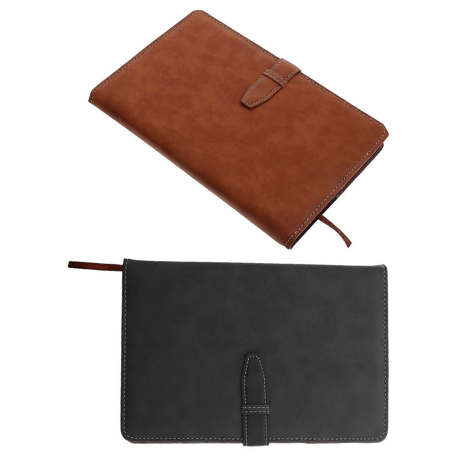 PU Notebook for Taking Notes with 2Pcs Journal Papers