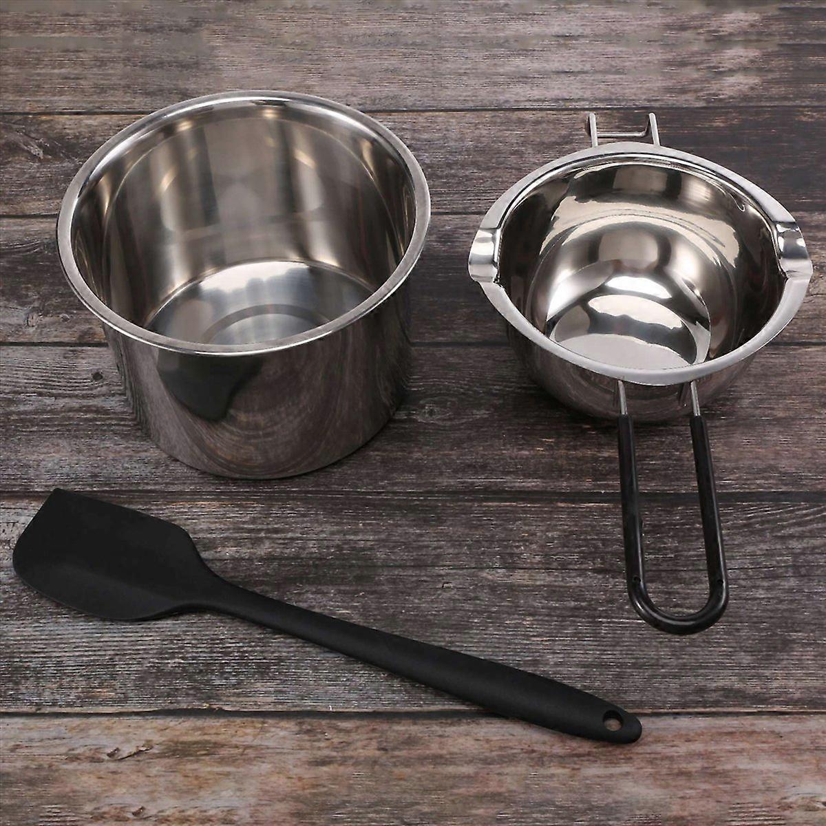 Double Boiler Pot Set with Silicone Spatula for Melting Chocolate