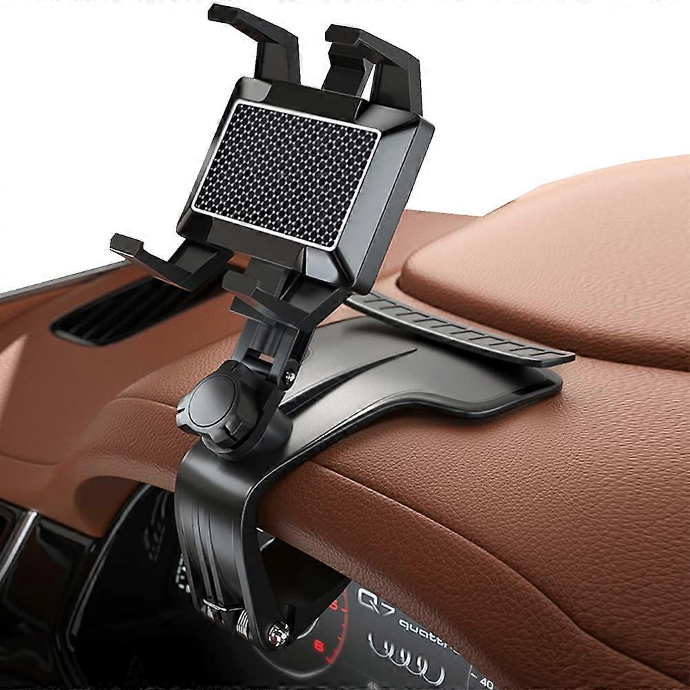 Car Phone Holder 360° Rotating Dashboard and Rearview Mirror Mount for 37 Inch Smartphones