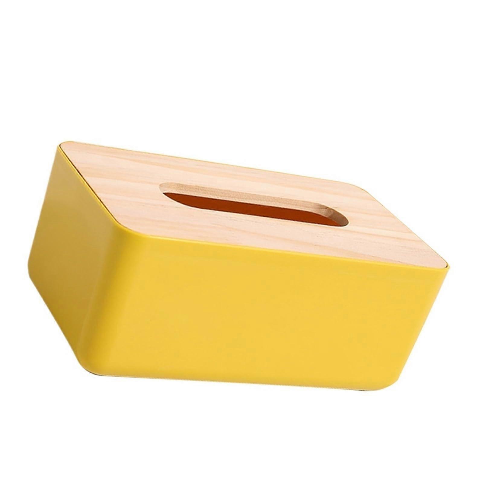 Tissue Box Cover with Storage Compartment, Modern Desktop Tissue Organizer for Home and Office