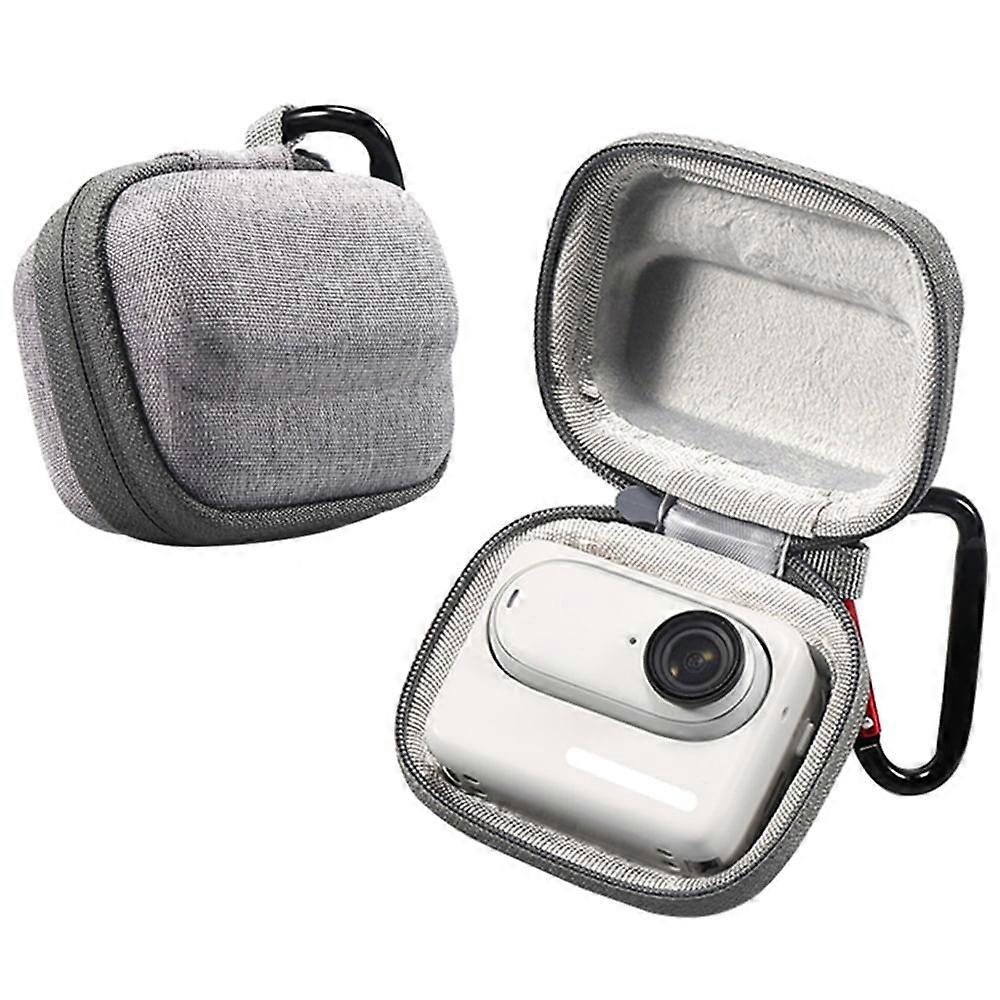 Small EVA Hard Shell Case for Insta360 GO 3S/GO 3, Portable Organizer Bag with Carabiner, compatible with GO3S Vlogging Camera Accessories