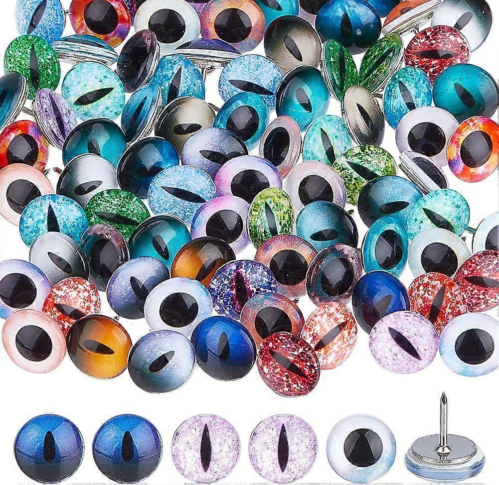 108Pcs 3 Styles Eye Push Pins Round Head Thumbtack Decorative Wall Tacks for Cork Board Mini Drawing Pins Bulletin Board Tacks for Home Office Map Pho