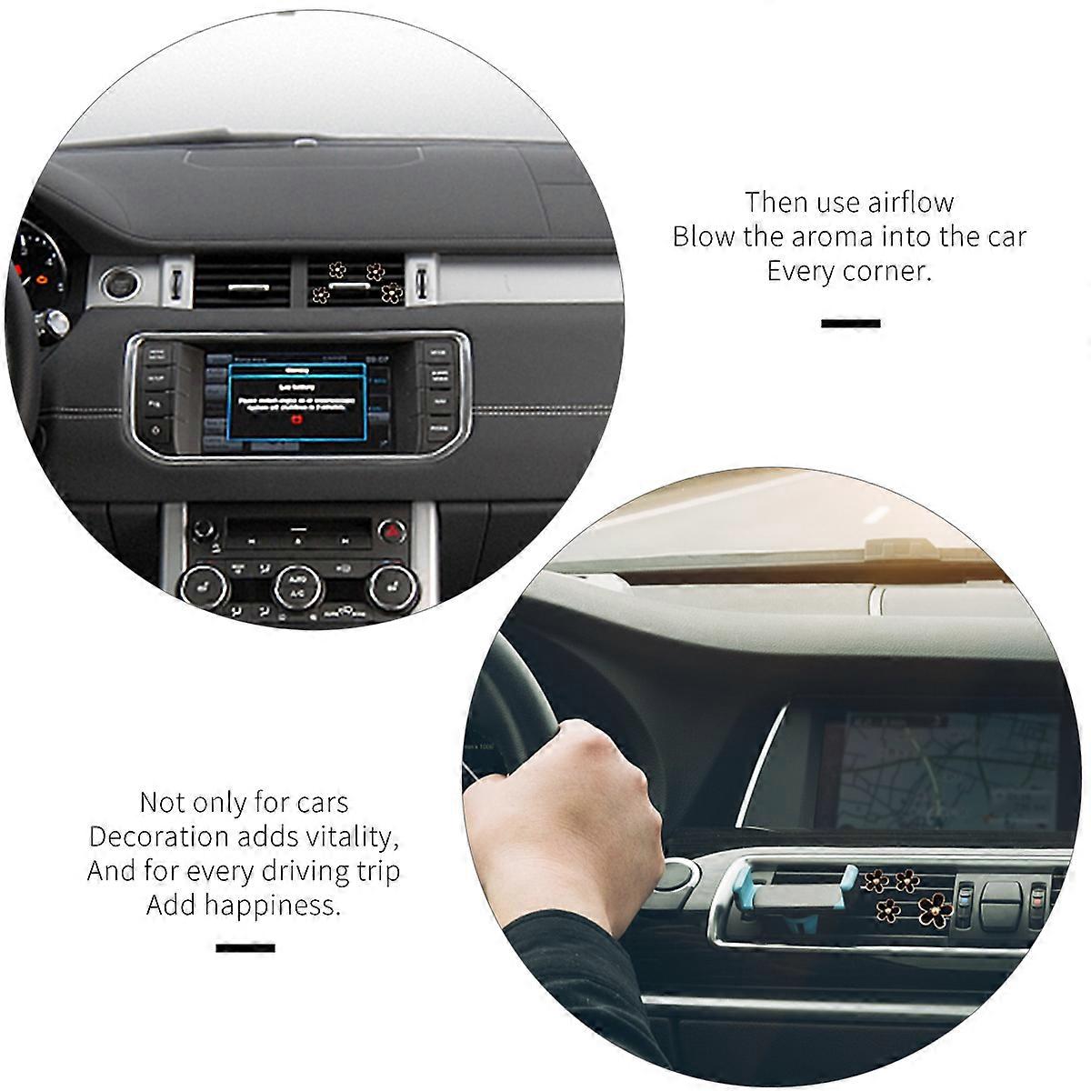 Car Scented Ornaments Aromatherapy Diffuser for Auto 4Pcs Metal