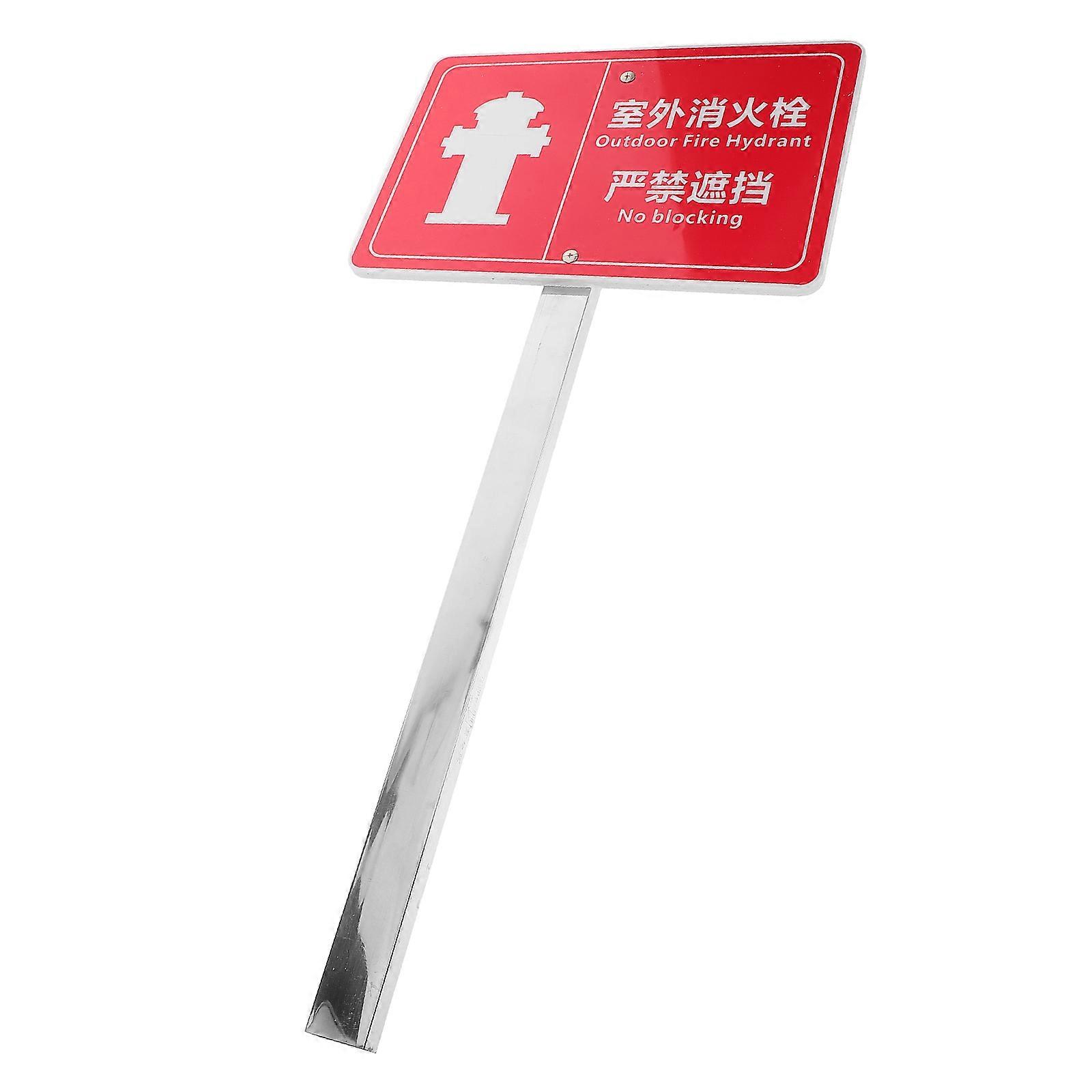 Fire Hydrant Sign Outdoor for Emergency Use Durable Waterproof
