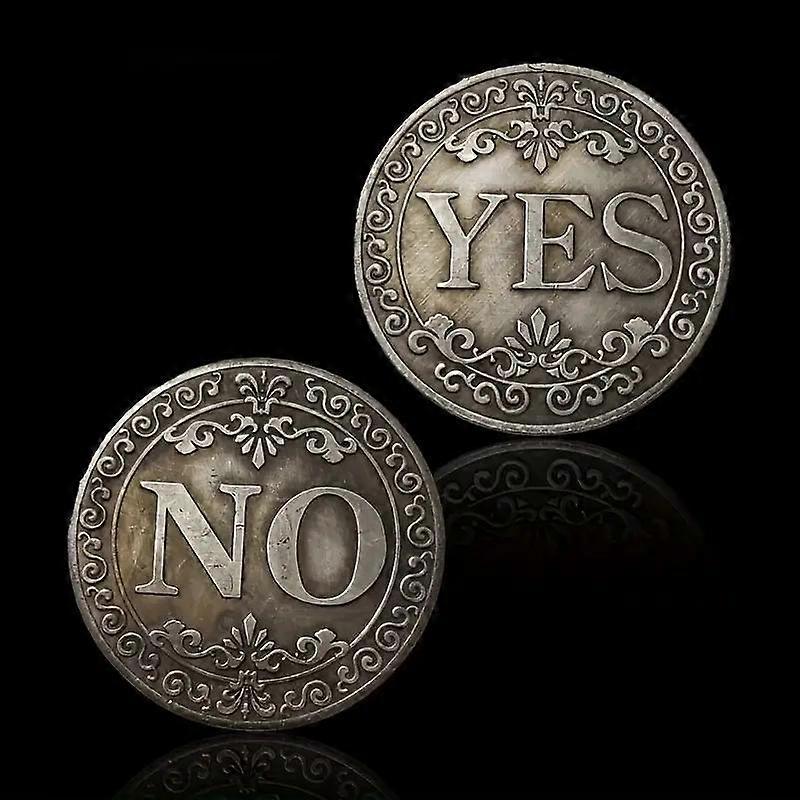 Vintage Yes Or No Decision Maker Coin, 2 Counts/set Double-sided Collectible Coin, Desk Ornaments, Unique Gift Idea for Home Decor
