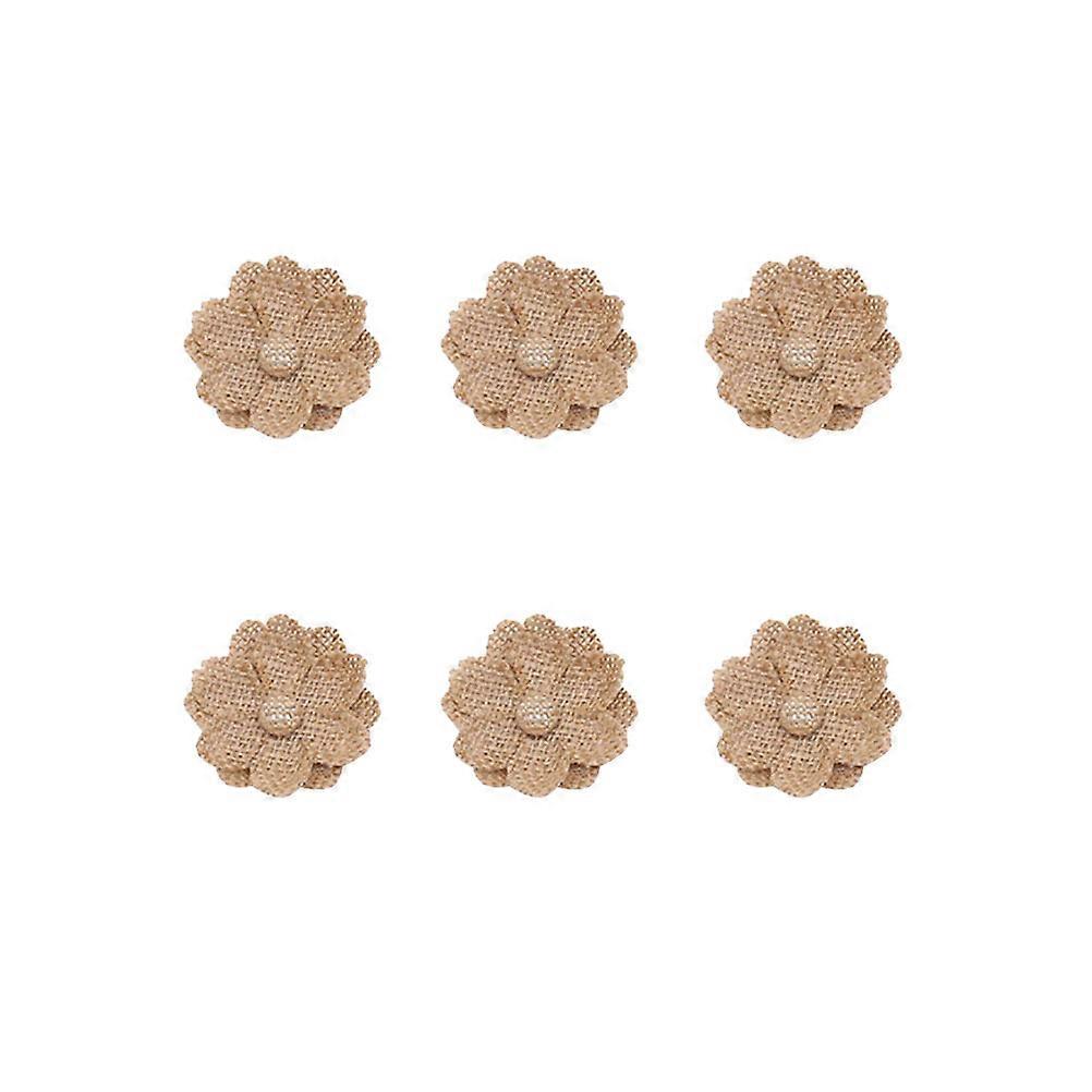 Jute Burlap Flower DIY Handmade Materials for Rustic Party 24Pcs