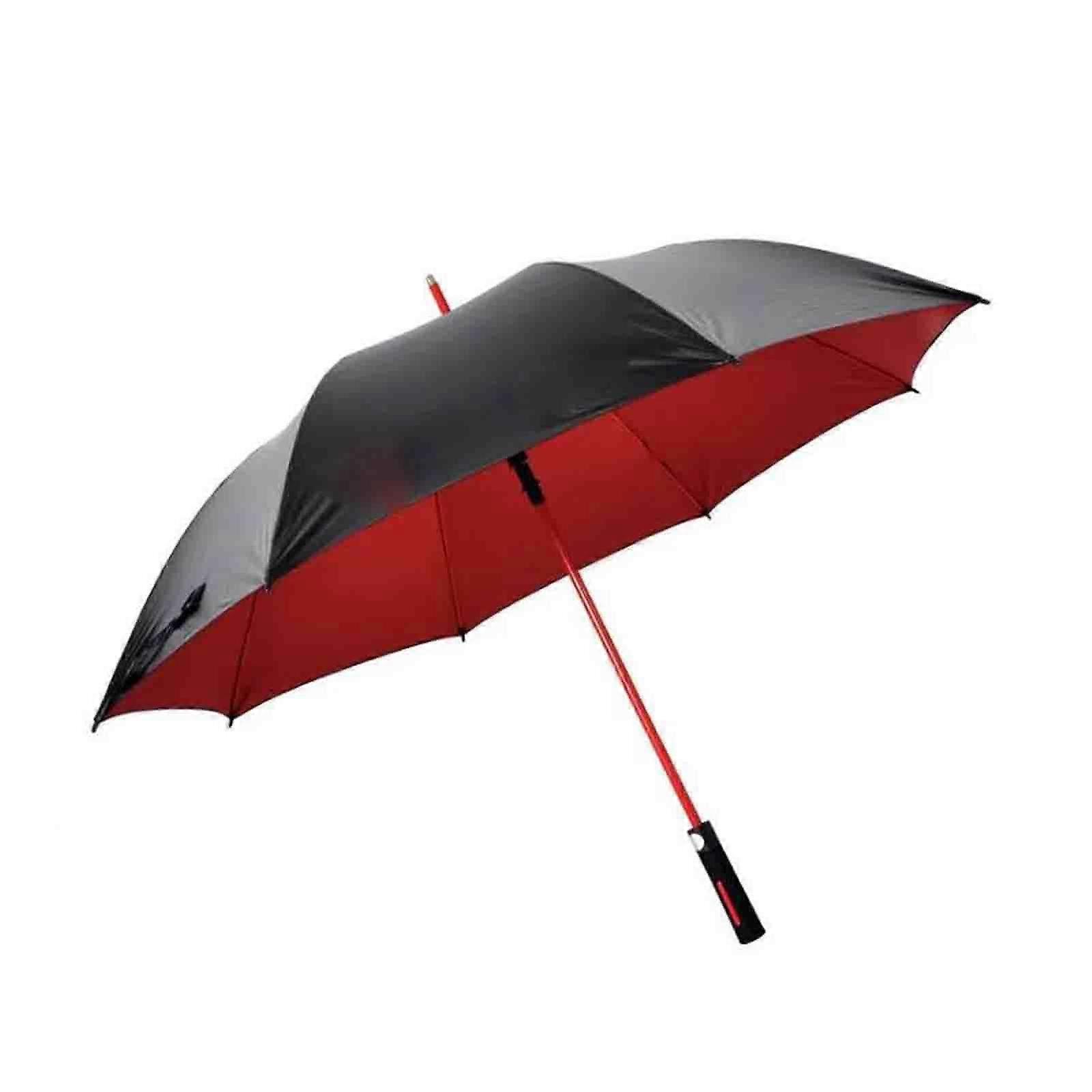 47 Inch Automatic Open Golf Umbrella Windproof Waterproof Extra Large Coverage with Ergonomic Handle Red