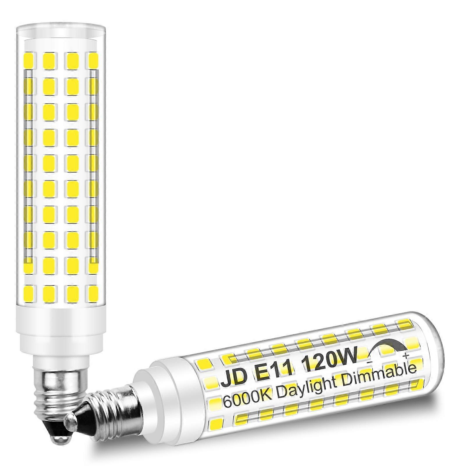 E11 LED Bulb 120W Equivalent 6000K Daylight White 1200LM Dimmable for Ceiling Fan Chandelier 2 Pack