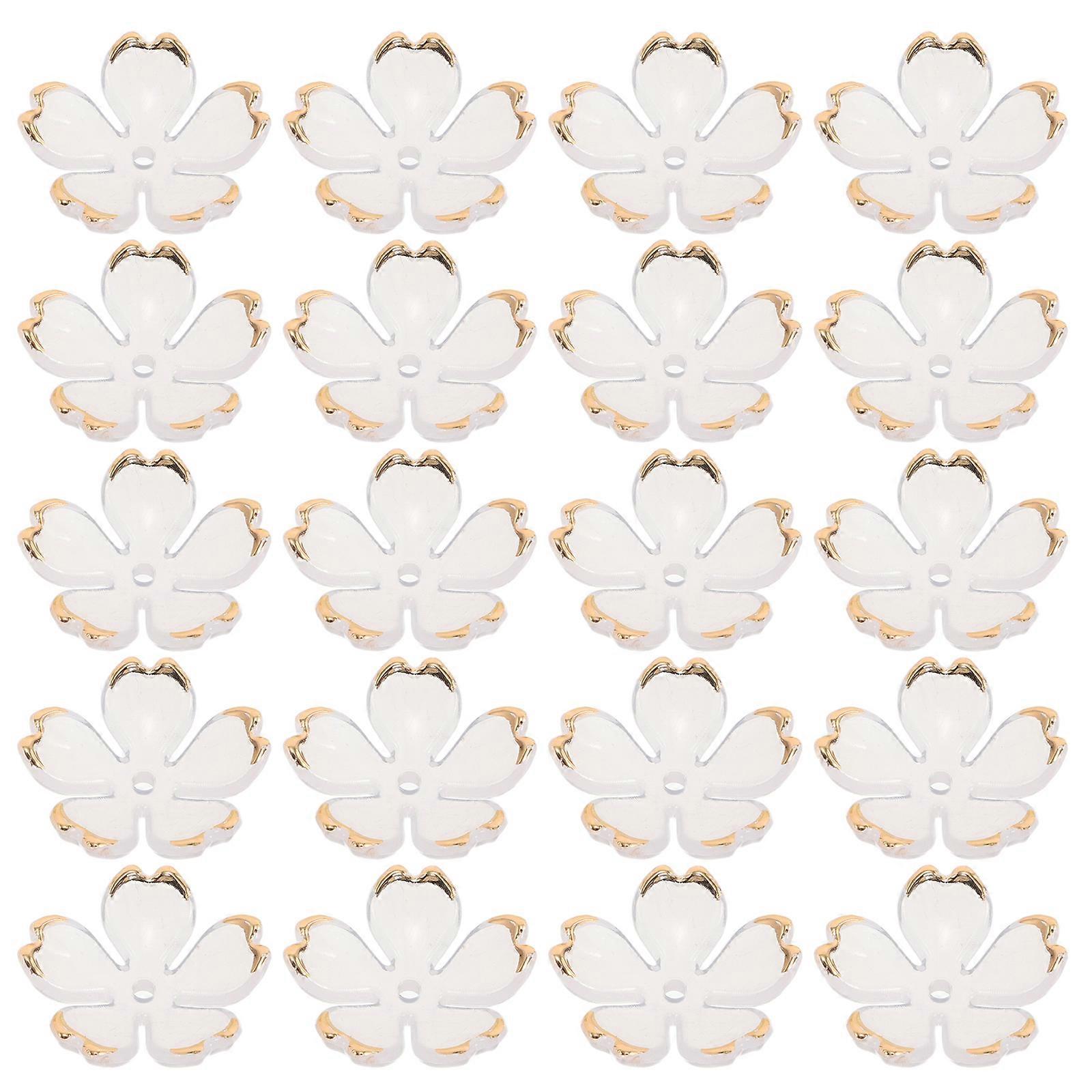 Cherry Blossom Charms for Headpiece Making Acrylic Accessories 100Pcs