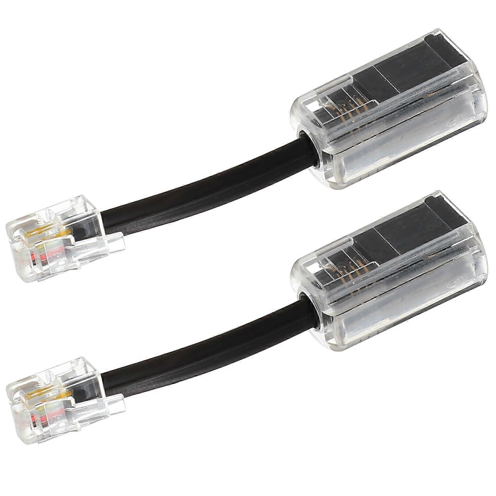 2 PCS Phone Cord Detangler with 360° Rotation, NoTangle RJ9 Landline Handset Cord Untangler Black