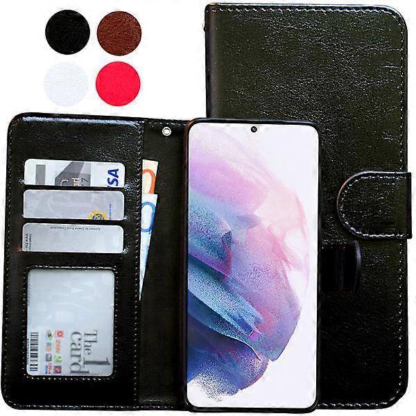 Compatible with Samsung Galaxy S21 Plus - Leather Case / Protection Pink