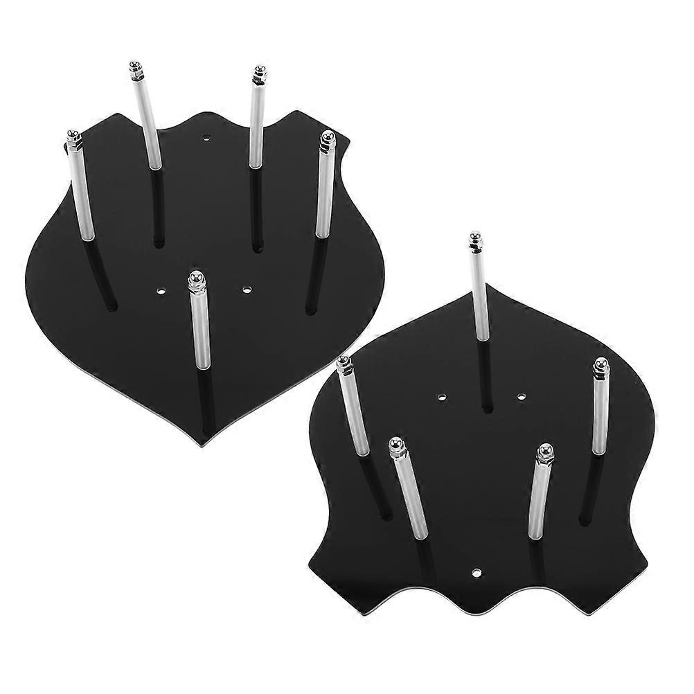 Black Sword Wall Mount Sword Holder for Storage 2Pcs Compact Acrylic Rack
