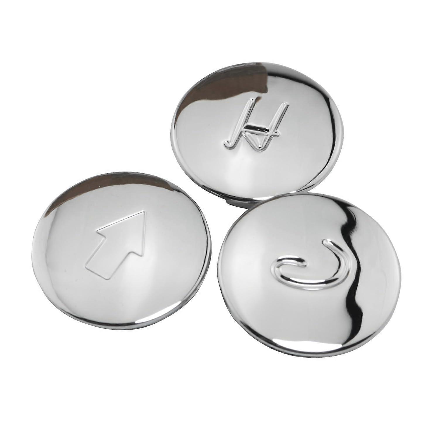 Faucet Handle Replacement Set with 1.06 Inch Acrylic Knob Caps for Hot Cold Diverter Control