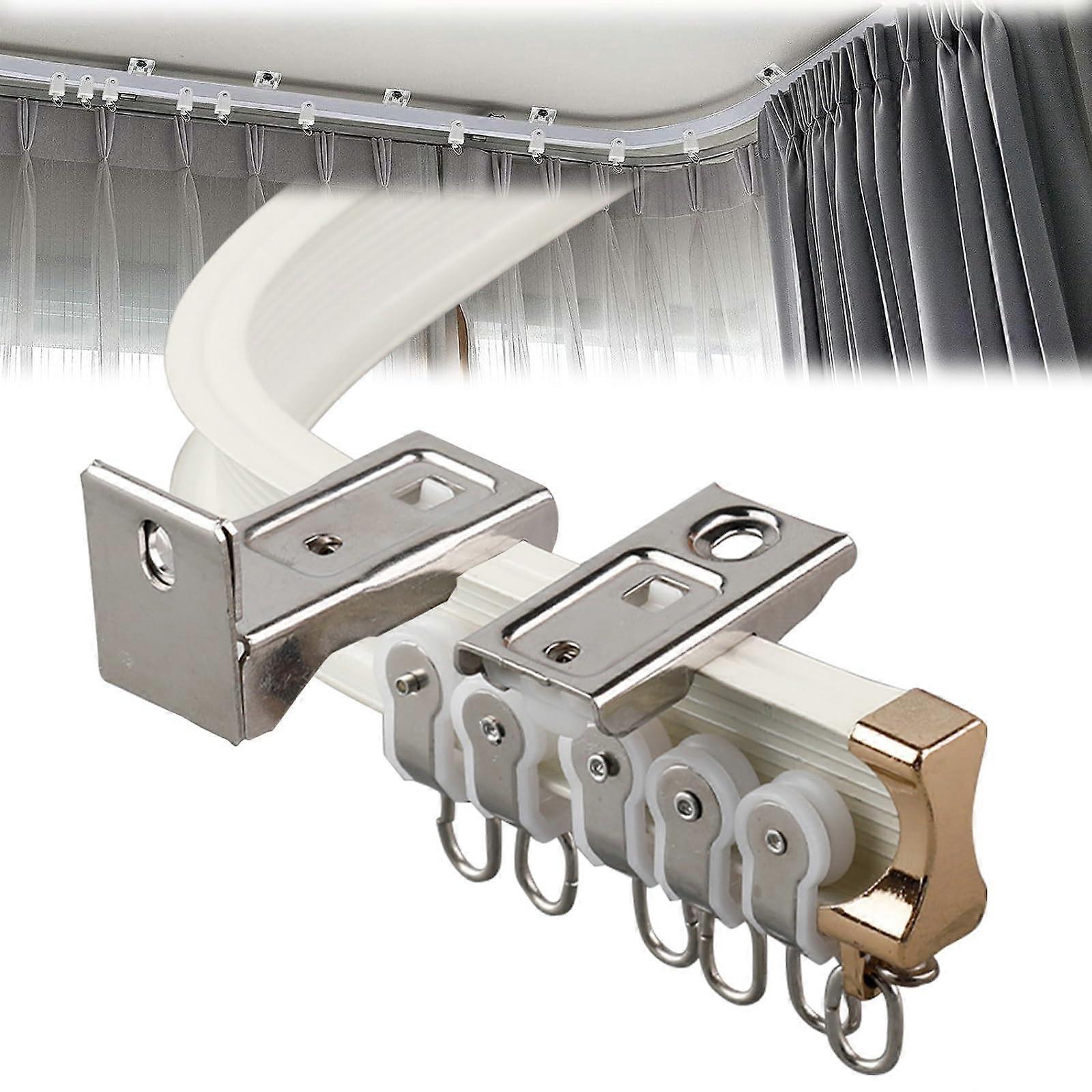 Bendable Ceiling Curtain Track System with Silent Gliding for Bay Windows and Room Dividers