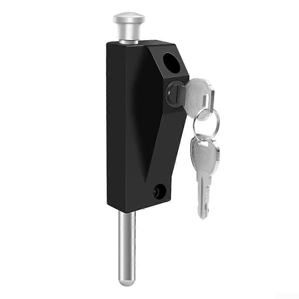 Double Door Floor Latch Lock with Compression Spring, 12mm Solid Rod Heavy Duty Security Bolt
