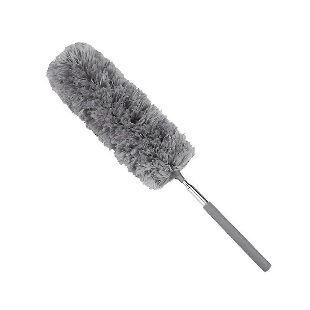 Petit plumeau r��tractable en acier inoxydable, brosse �� ��pousseter �� Long manche, outils de nettoyage m��nager de voiture, plume de poulet en