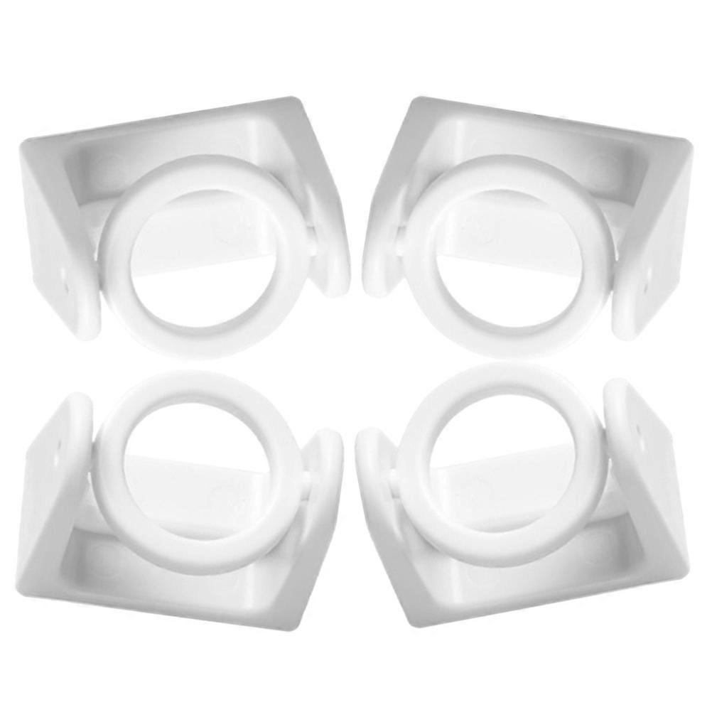 Adhesive Rotatable Curtain Rod Brackets for Home Use 12Pcs White