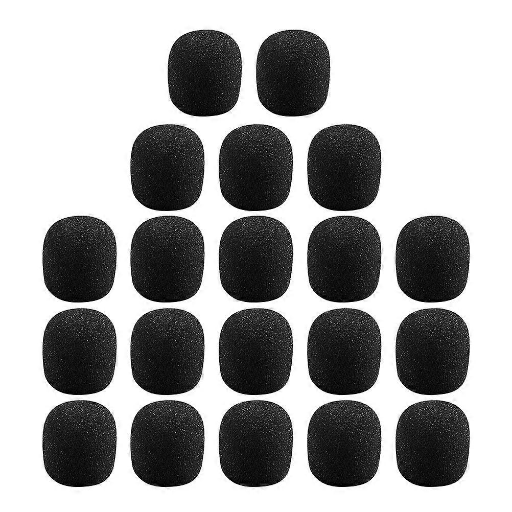 Microphone Covers Sponge Mic Protectors Protect 40Pcs Black Lapel Mic