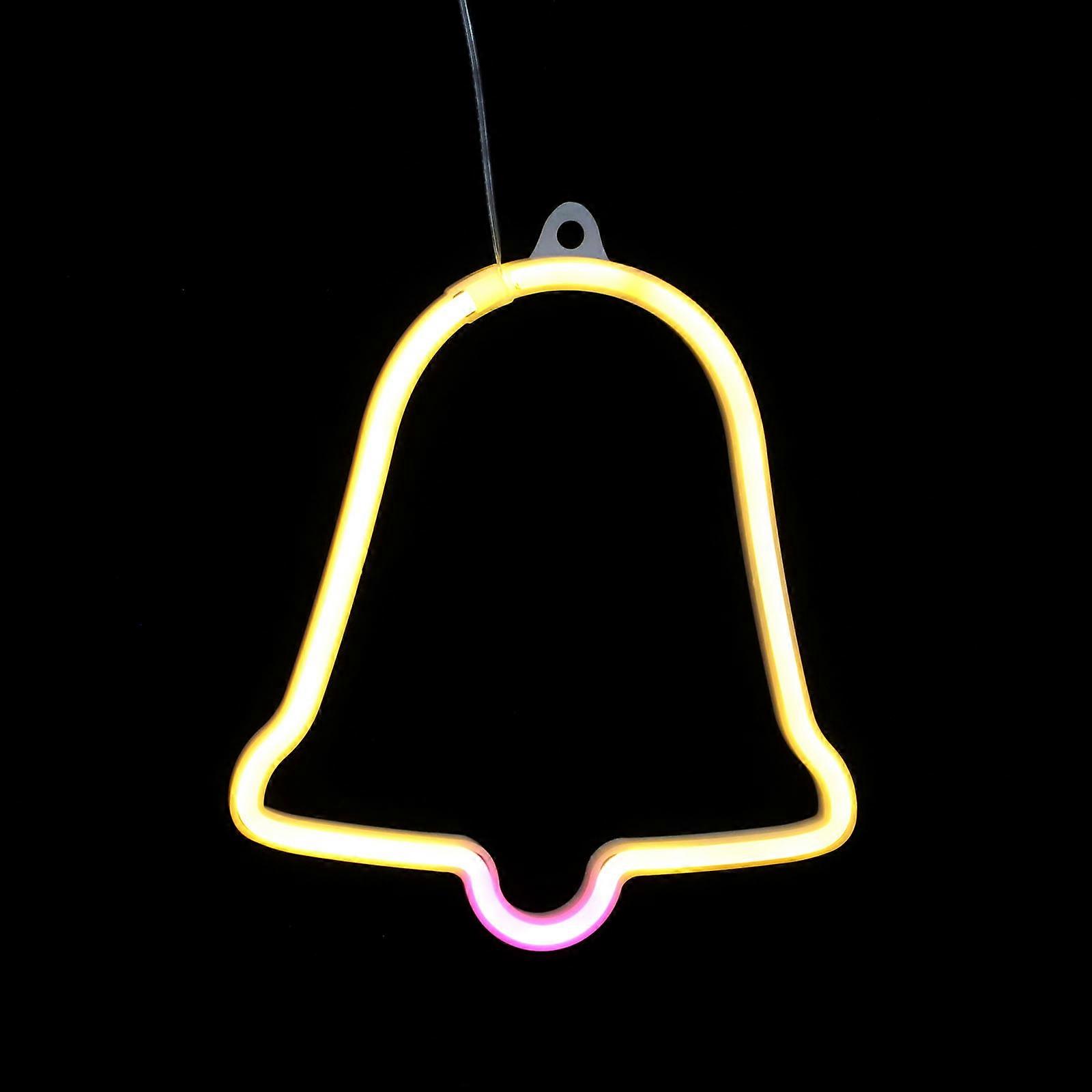 LED Neon Light Bell Shape Lamp for Christmas Decor 1Pcs Decorative Night Light
