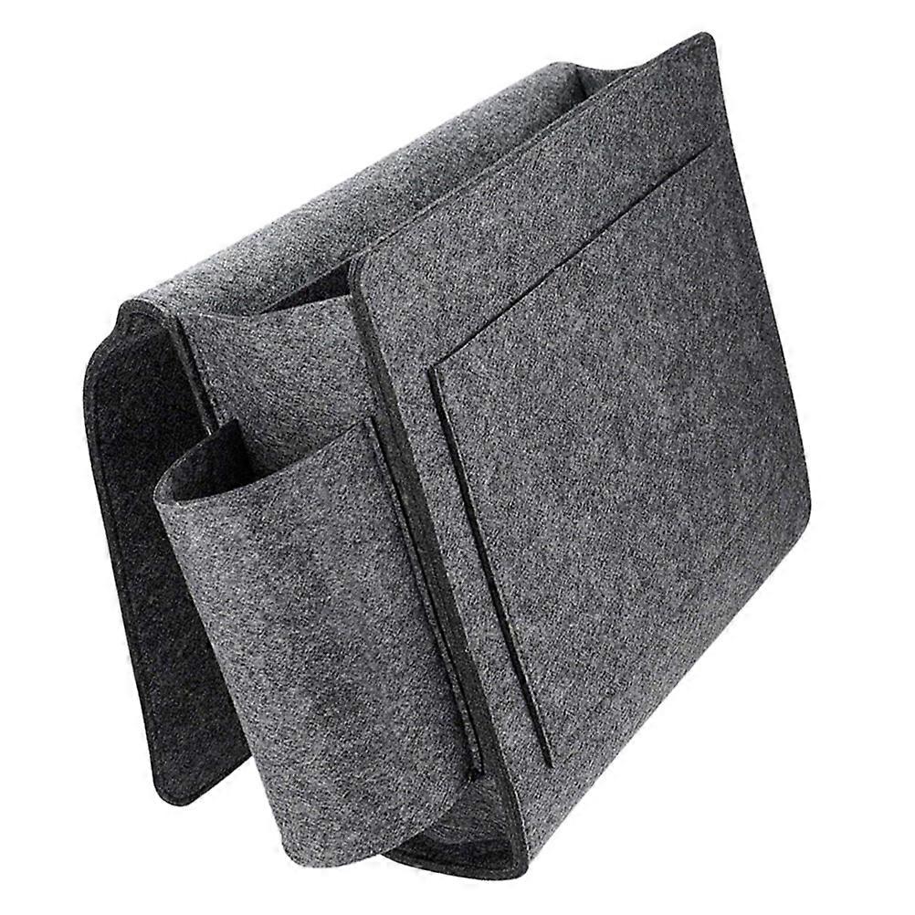Bedside Bag Felt Caddy Storage for Hanging Organizer Dark Grey