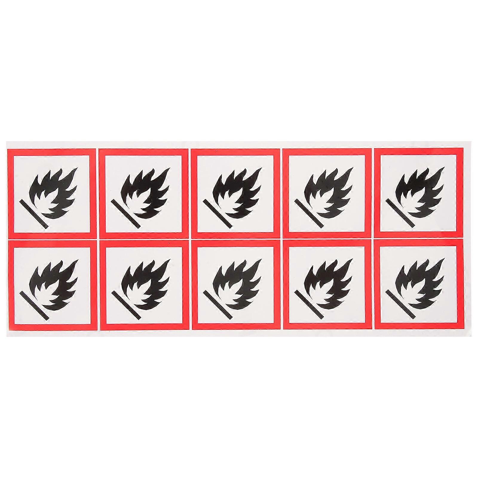 Flammable Liquid Warning Sticker Clear with 3 Sheets for Warning