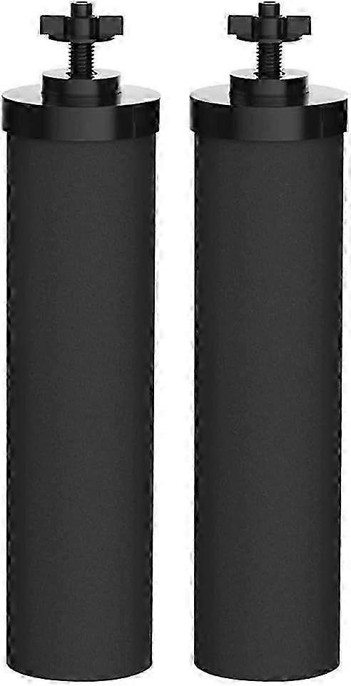 2 Pack Replacement Water Filters, 2.25" x 9.75" Activated Carbon Filter, Black Replacement Purification Elements 25-26