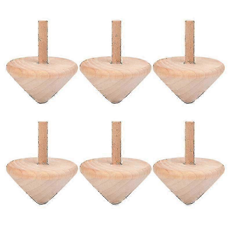 6pcs Wooden Gyro Toy