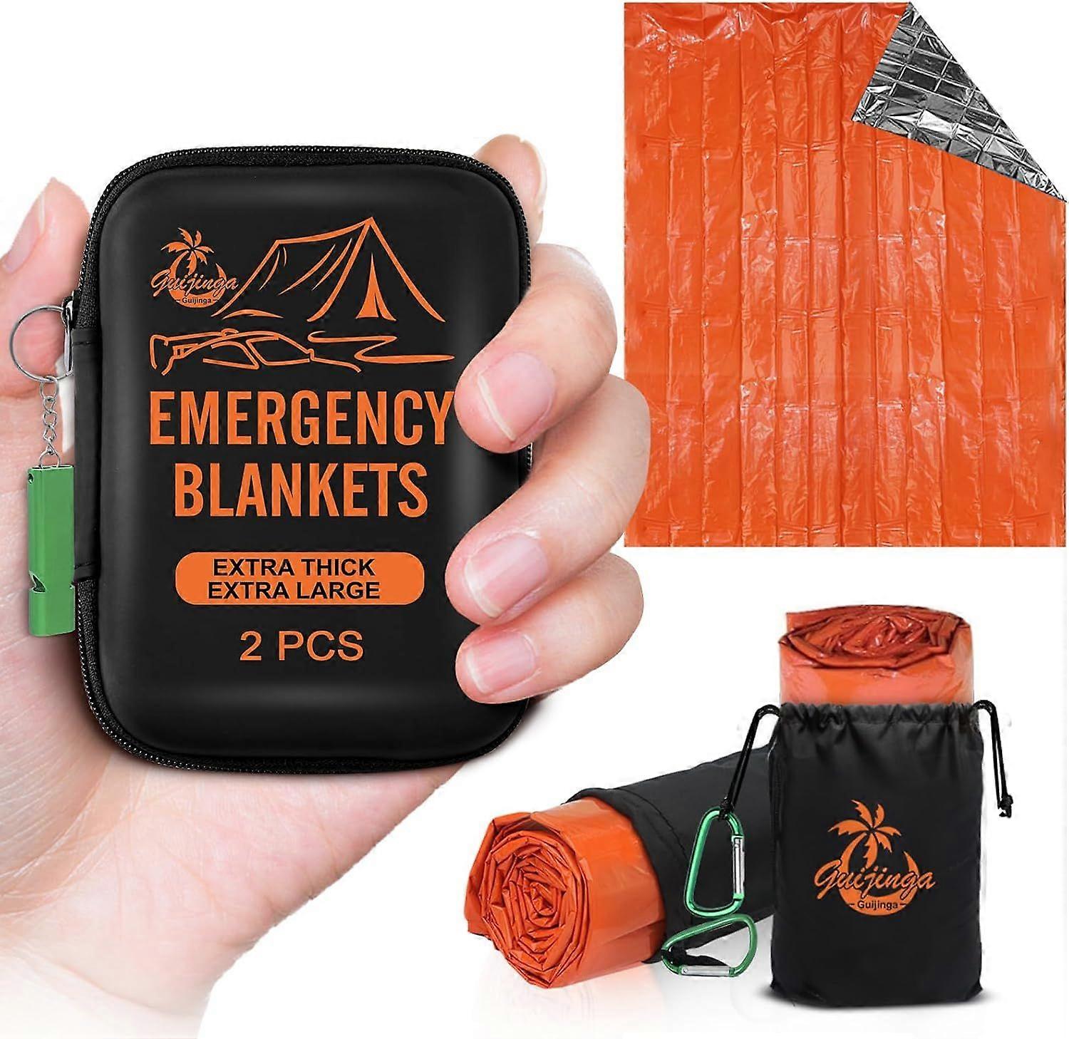 Emergency Blankets for Survival, 2-Pack/4-Pack Space Blankets, Gigantic &