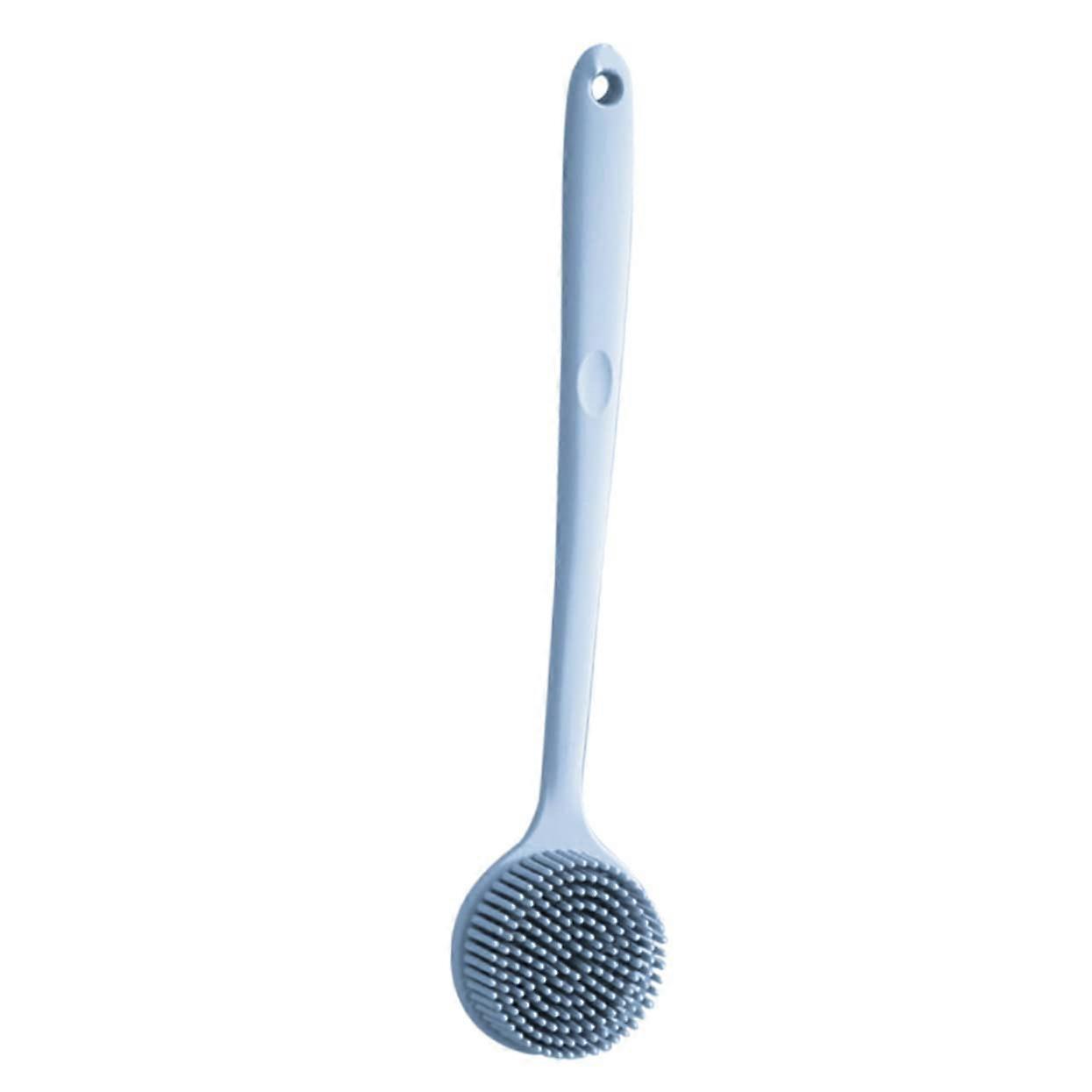 Silicone Back Scrubber for Shower with Ergonomic Long Handle, DoubleSided Exfoliating Bath Brush