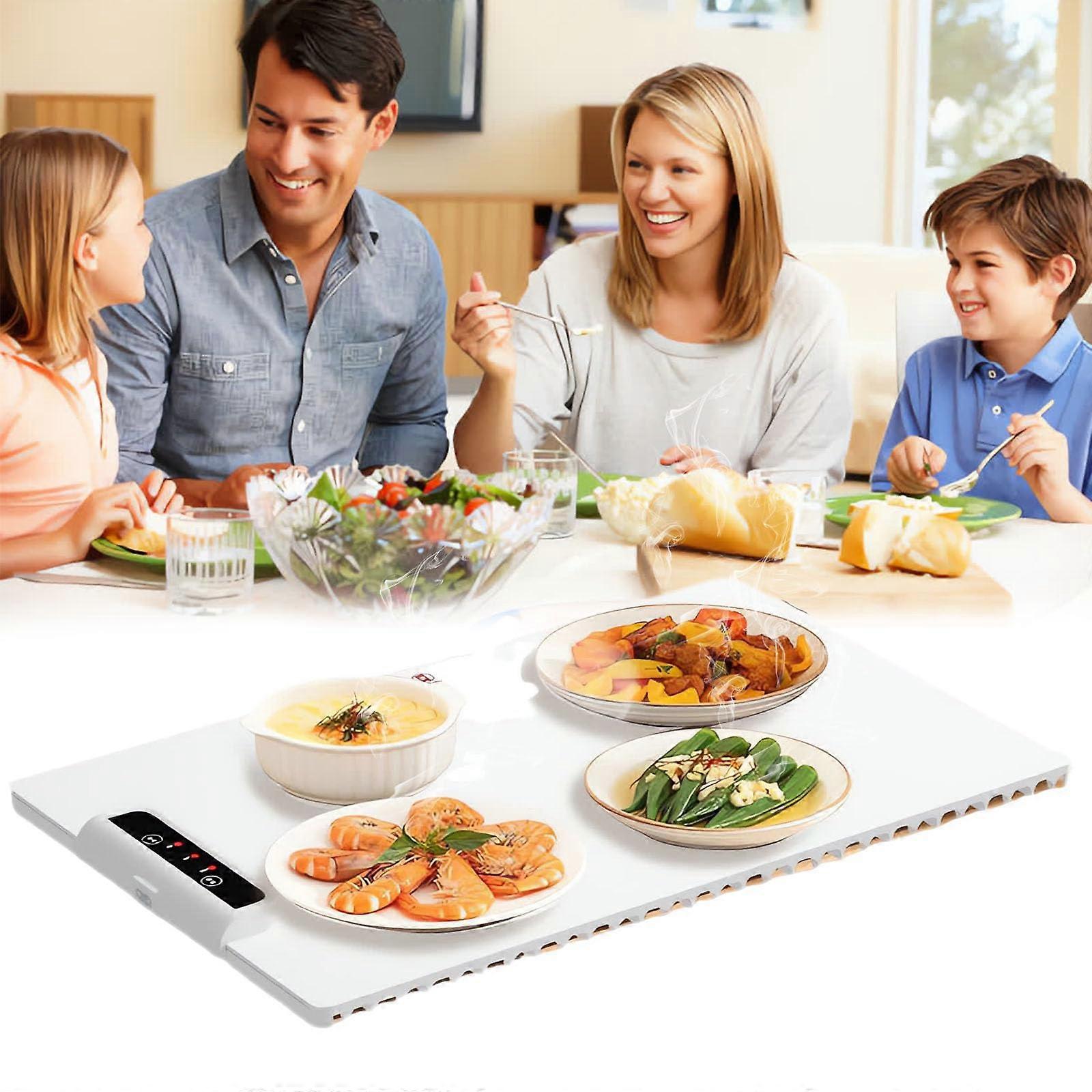 Electric Warming Tray with Adjustable Temperature Control, Foldable Buffet Food Warmer Mat