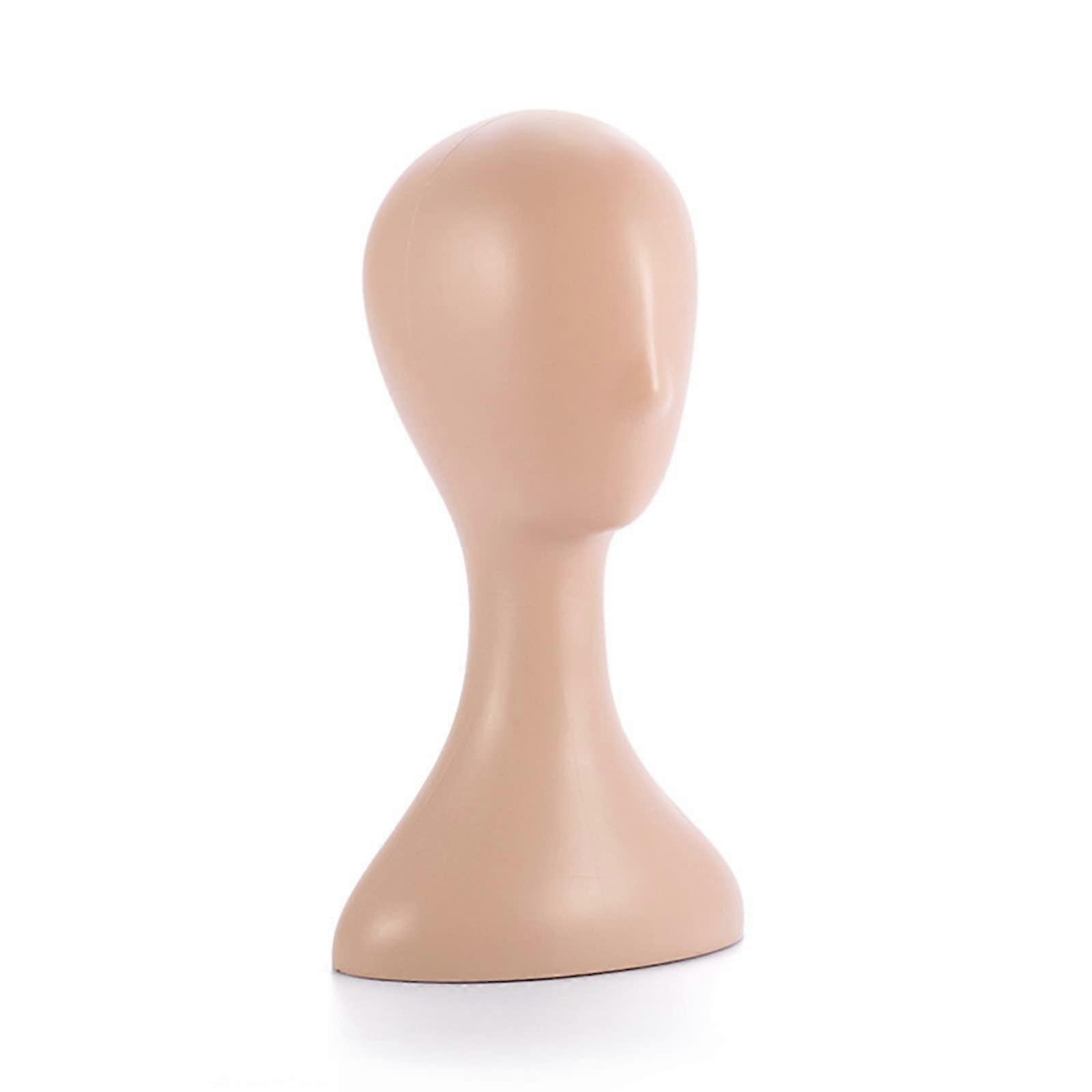 Durable Mannequin Head for Wigs with Stable Shape and Smooth Stand Display in Complexion Color