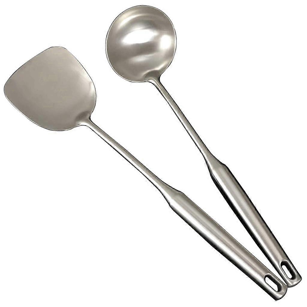 Stainless Steel Kitchen Utensil Set with Ergonomic Long Handle and SpaceSaving Hook Design