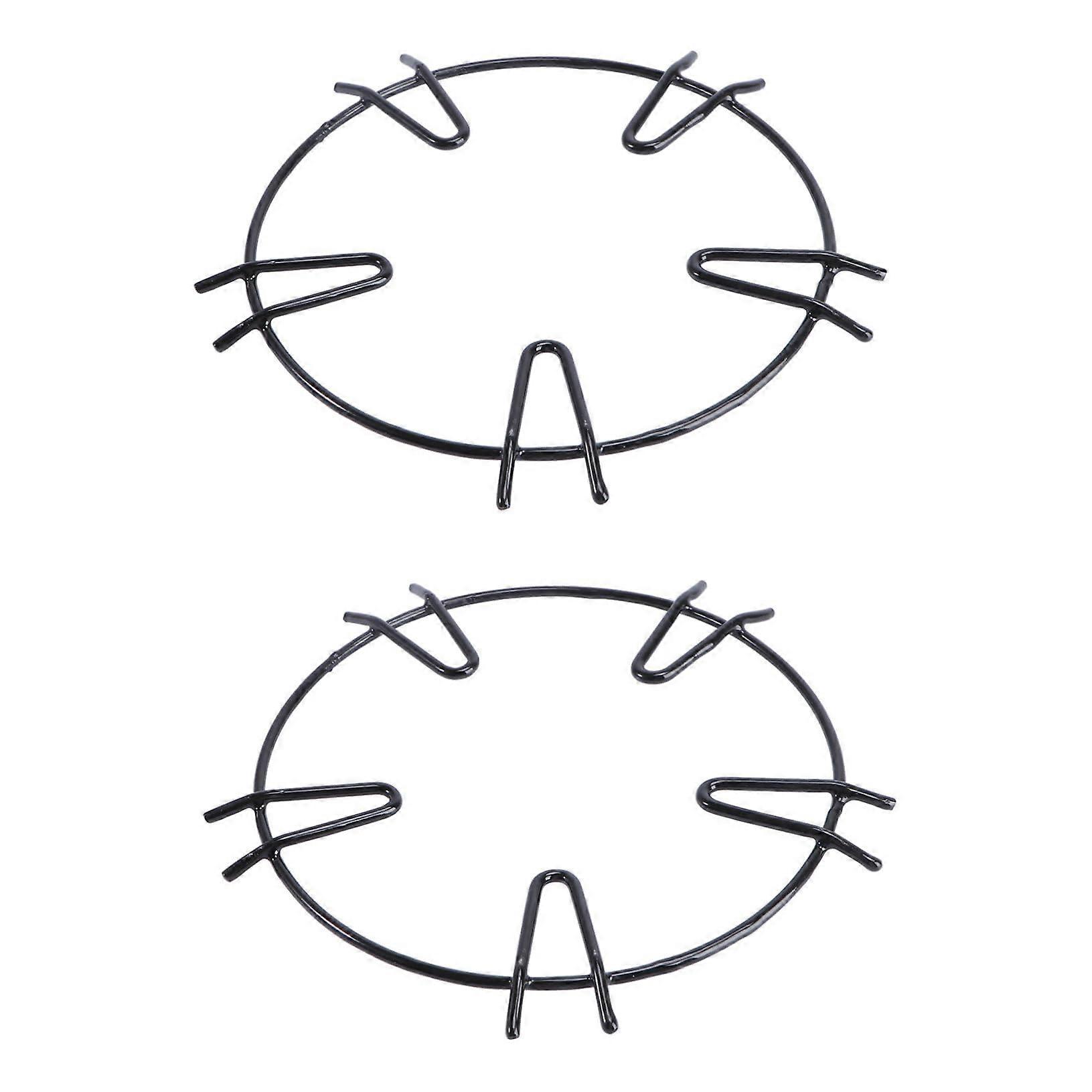 2pcs Gas Stove Rack Wok Support Ring Skid Resistant for Small Cookware and Multiple Pan Sizes