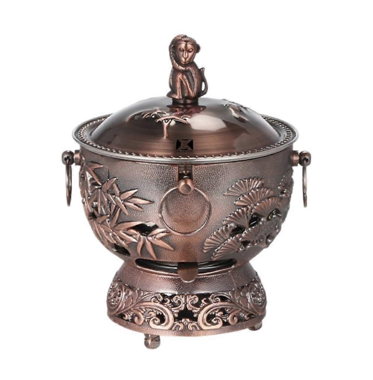 Copper Hot Pot Charcoal Shabu Cooker Red Copper 18x22cm Efficient Heating Easy Clean