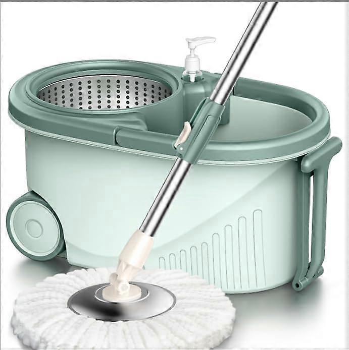 Spin Mop and Bucket Set with Wringer, 360° Microfiber Cleaning, Extendable Handle, 2 Refills
