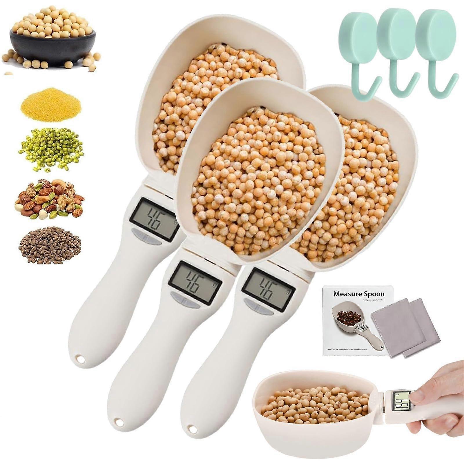 Digital Measuring Spoon Scale with  Precision LCD Display for Cooking Baking Pet Food 1 Set
