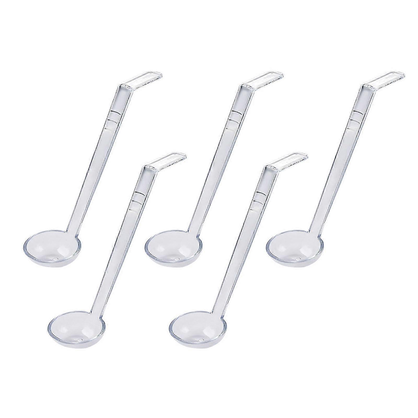Extra Long Handle Clear Plastic Soup Ladle for Hot Soups Cold Drinks Dessert and Catering