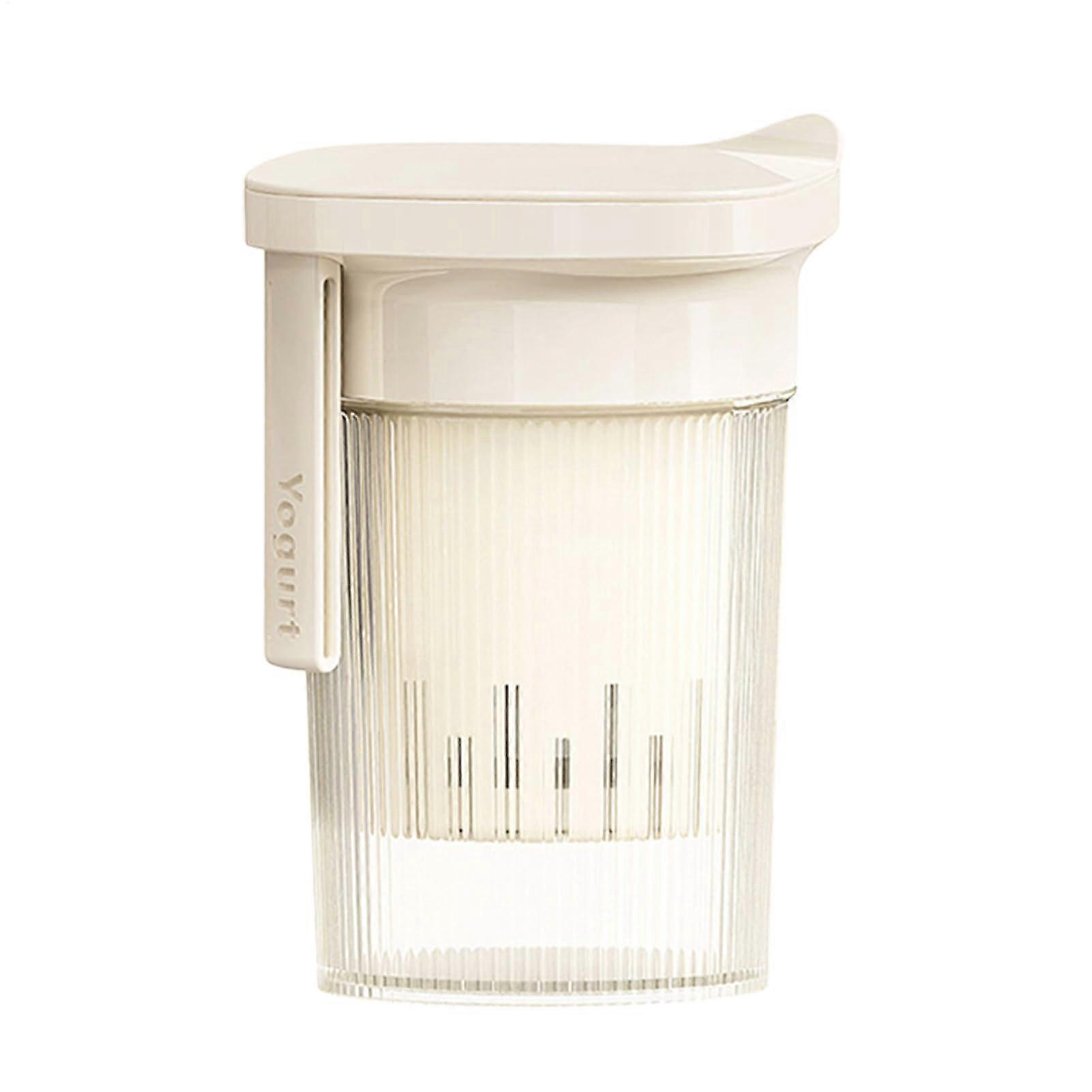 Reusable Yogurt Strainer with Lid, Small Cheese Filter Cup, MultiLayer Fine Filtration for Whey