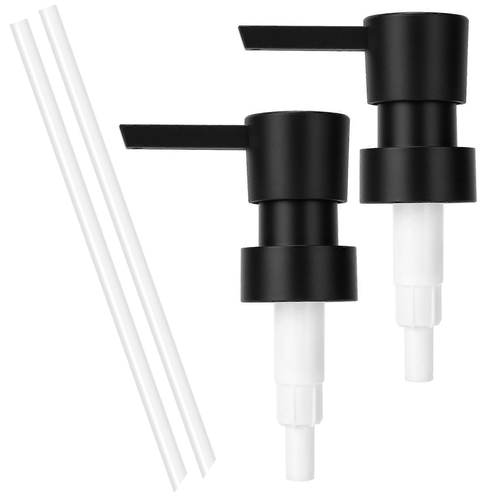 Soap Dispenser Pump Replacement 28/400 Black 2 Pack for Lotion and Soap Bottles Kitchen Bathroom