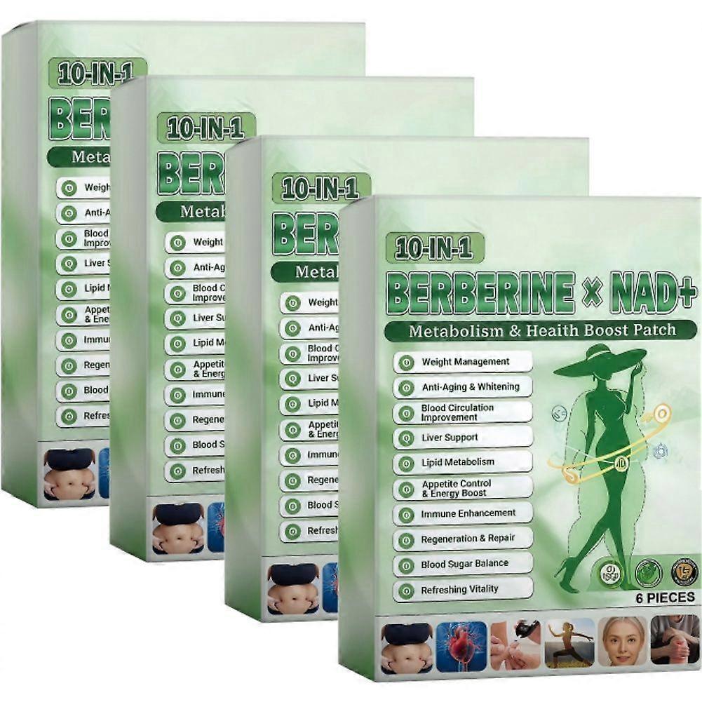 Patch 10-en-1 BERBERINE xNAD+ pour booster le métabolisme et la santé, gestion du poids