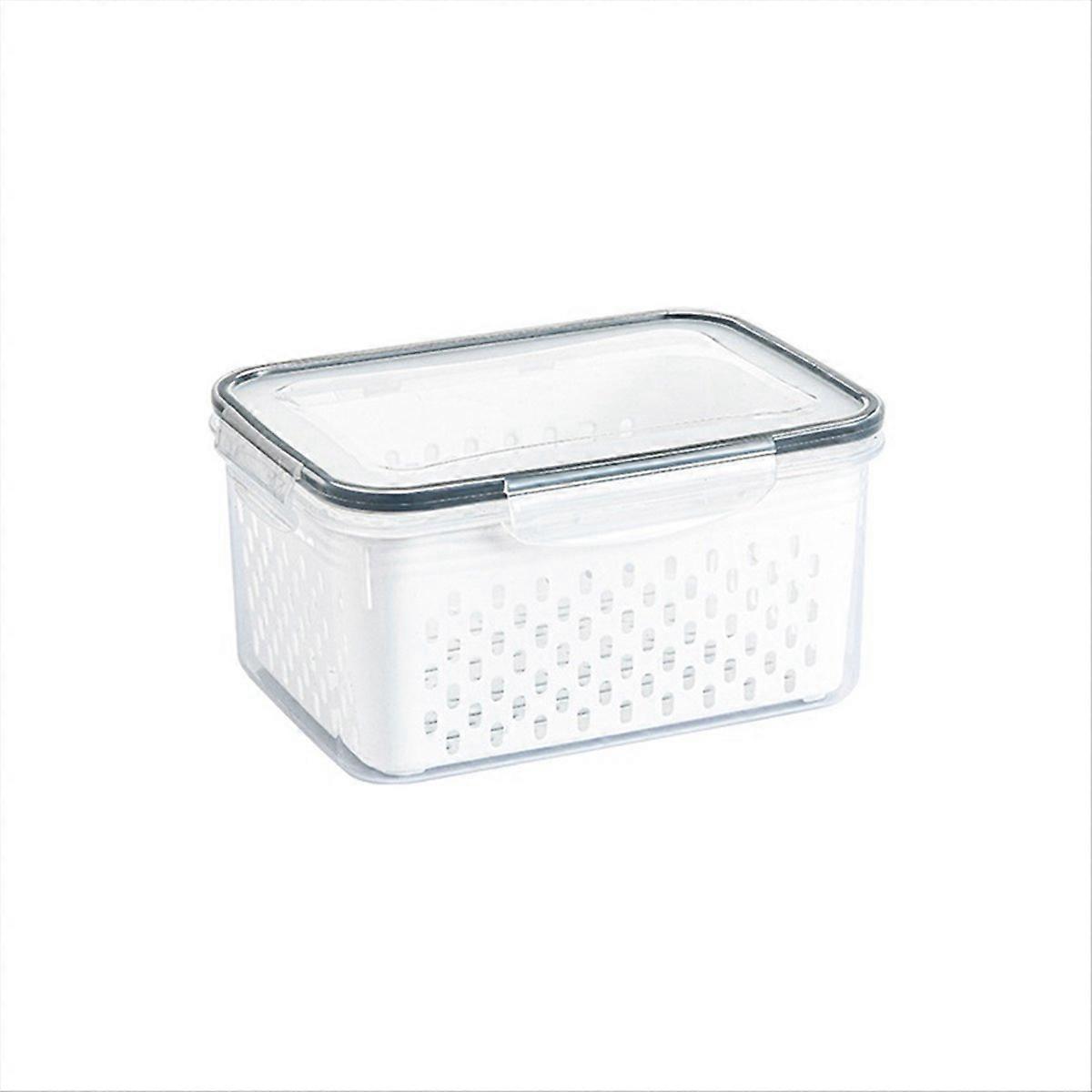 Fridge Organizer Vegetable Fruit Boxes Drain Basket,Small