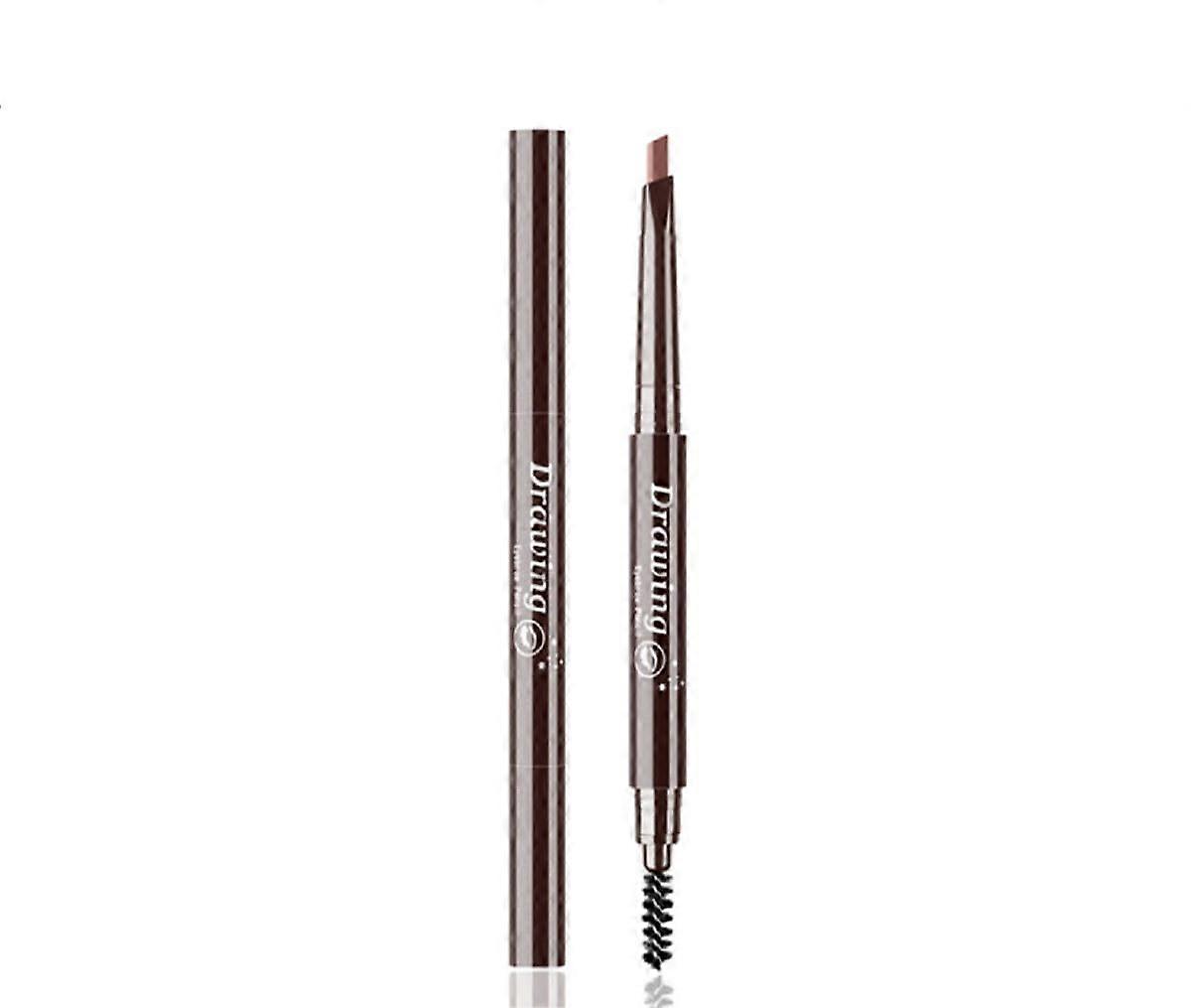 Double Ended Automatic Eyebrow Pencil and Eyeliner Light Brown 2 in 1 with Precise Fine Tip